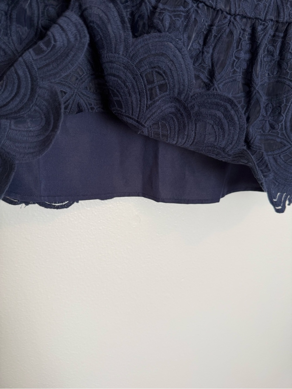 Tuckernuck Navy Lace Long-Sleeve Mini Dress - Picture 11 of 14